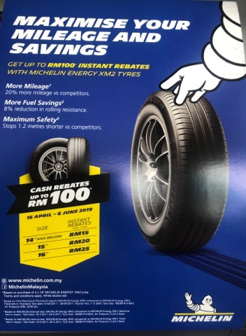 MICHELIN ENERGY XM2 PROMOTION TILL 6 JUNE 2019