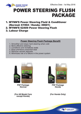 POWER STEERING FLUSH PACKAGE - Hawk Tyre 