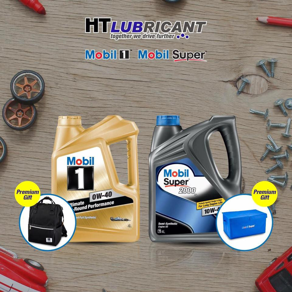 Receive a free gift with every purchase of Mobil 1™ and Mobil Super™ 4L or 5L products!